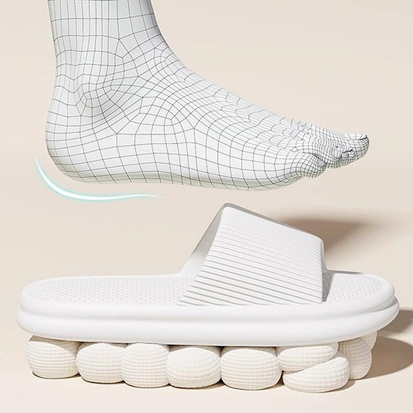 Eva Par Tjocksulade Sandaler Badrum Halkfria Utomhustofflor Sommartofflor V7r9 white 4041