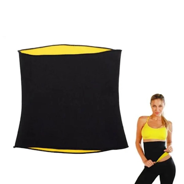 Midjetränare Varmt Magbälte Sport Fitness Kvinnor Svett Trimmer Bastubälte Bälte Korsett K1D7 blackS S