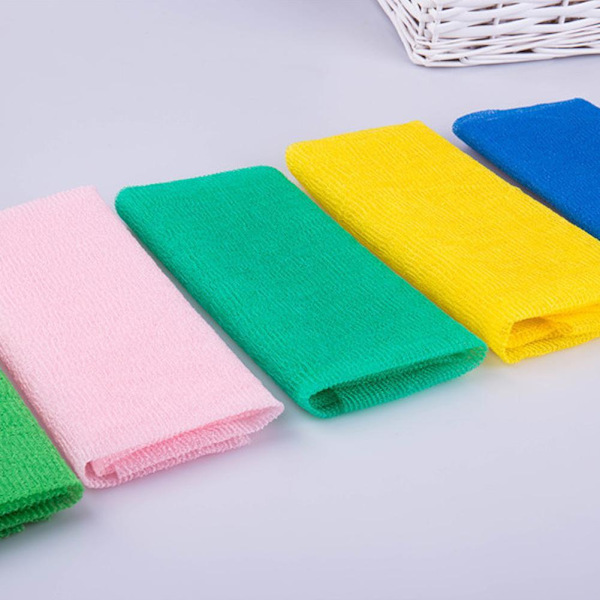 30*90cm Nylon Mjuk Bad Kroppstvätt Handduk Skrubb Bad Exfolierande E4G6 A5U0