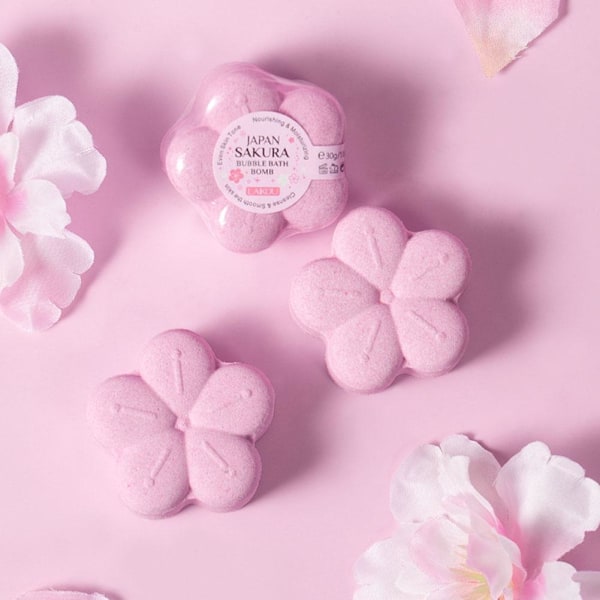 Sakura-Bath Körsbärsblom Bad Salt Boll Kroppsrengöring Moi