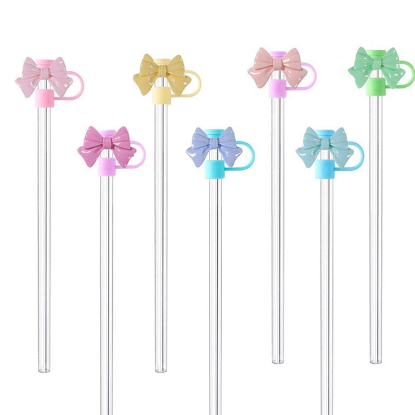 Silikon Sugrörsskydd Återanvändbara Rosett Sugrörsskydd Tätningspluggar F2 Skydd V2T9 Rose 1pcs