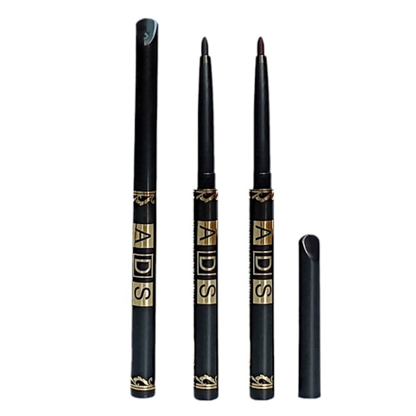 Automatisk infällbar roterande eyelinerpenna vattentät svett svart kosmetisk icke färgfast B5G4 black color 1pc