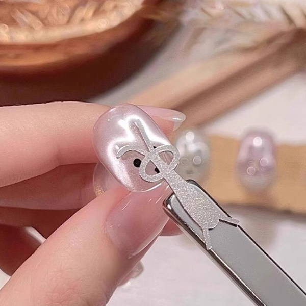 Kanin Nagelkonst Kattöga Magnet Multifunktionell Magnetisk Nagel Sal style 4 1pcs