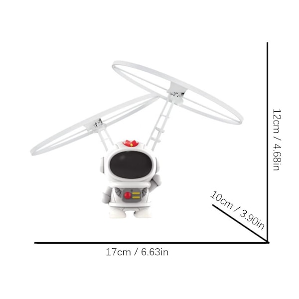 Ny Långvarig Trådman Astronaut Flygplan Gyroskopisk Induktionsupphängning Barnleksaker C4s3 White 1set
