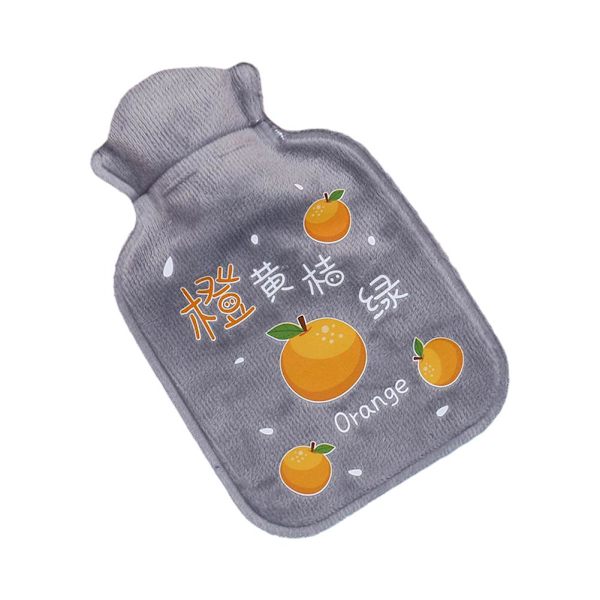 Mini Söt Vattenflaska i Gummi med Tecknat Motiv, Portabel Iskompress, Isvarm Påse och Varmkompress W5m5 oranges 1PC
