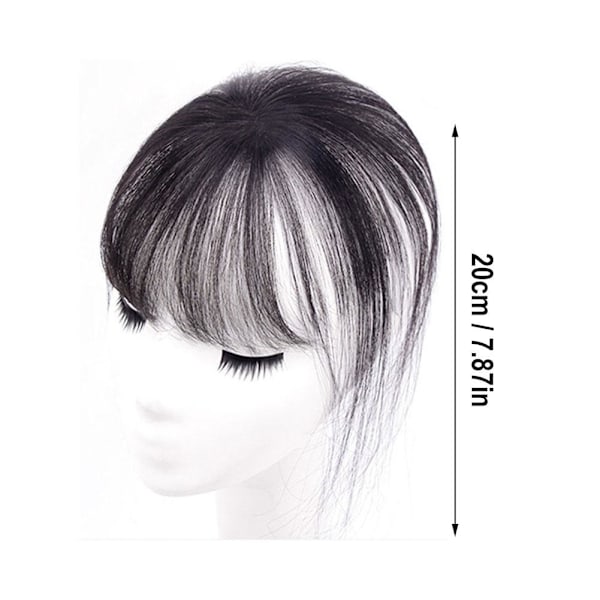 Falsk lugg, fashionabla 3D-luftluggar, hårpatch, peruklugg, het I3 O5K1 K8J9 Natural black One-size