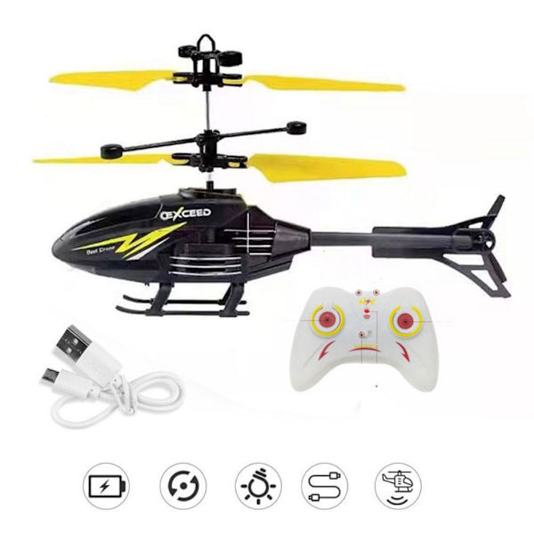 Fjärrkontroll Induktionshelikopter Med Fjärrkontroll Kan Accelerera Hängande Flygande Leksak Lämplig För Interaktiva Flygleksaker white with Remote control