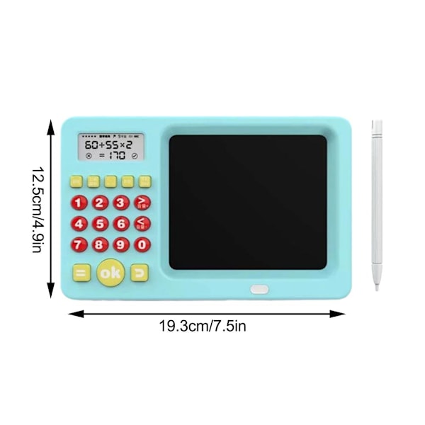Oral Räknare Lärmaskin Intelligent Barninlärning 2-i-1 Handskrift Mattetavla E6n4 blue 12.5x19.3cm