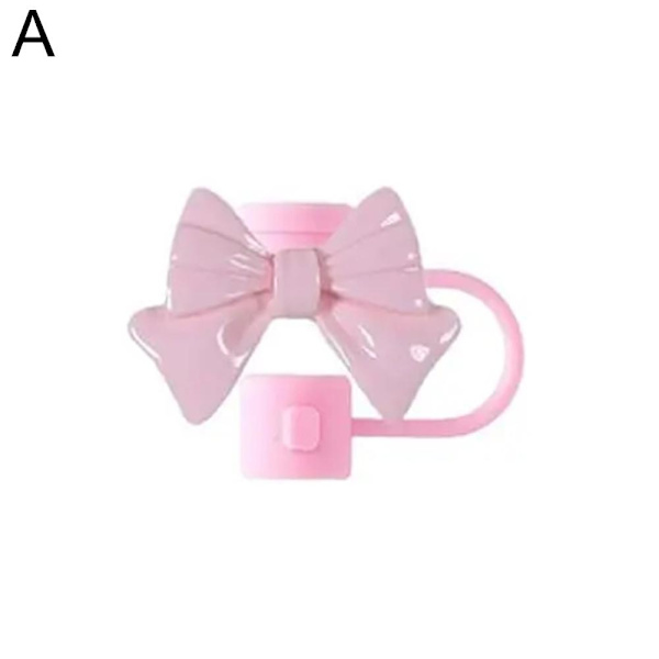 Silikon Sugrörsskydd Återanvändbara Rosett Sugrörsskydd Tätningspluggar F2 Skydd V2T9 Rose 1pcs