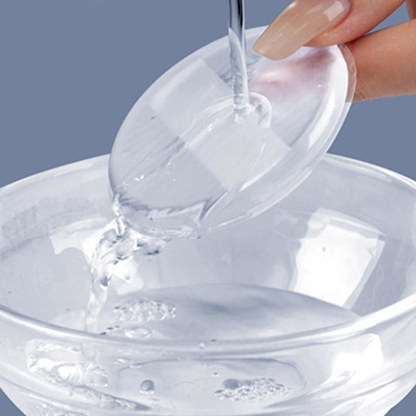 Jelly Mjuk Silikon Gel Puder Puff Svamp för Kosmetiskt Ansikte Fou circular 1pcs