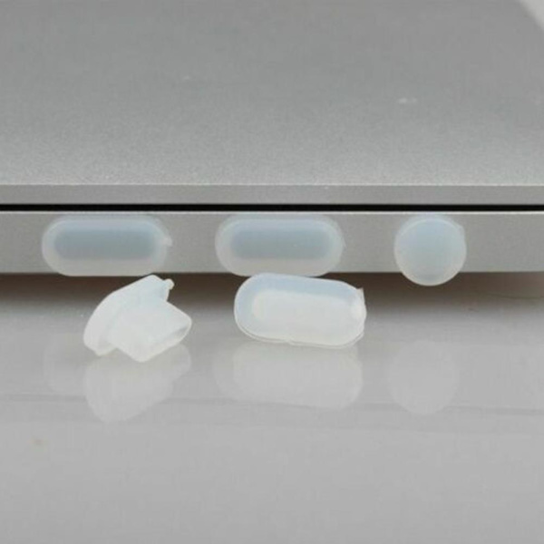 2024 Anti-dammpluggar Dammtäta pluggar Set för Macbook Pro 13 15 Datorskydd HET black One-size