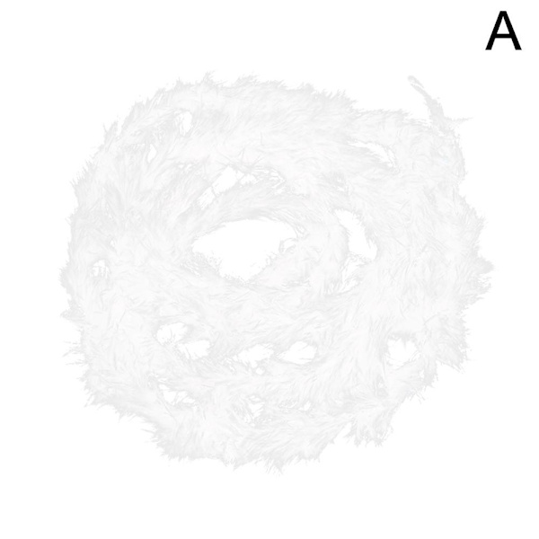 Kalkonfjäderremsa Fluffig Boa 2M Dam Party Bröllopsdekor DIY Hantverk. red one-size