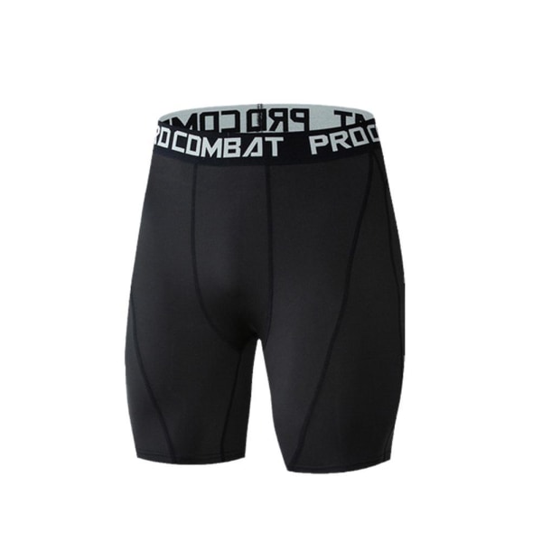 Kompressionsbyxor Sportshorts Elastiska män Snabbtorkande Breat purple M