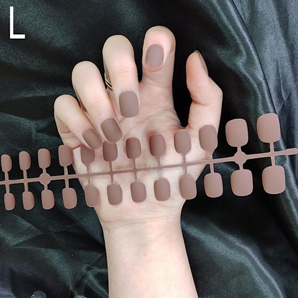 24 st Matte Bare Skin Tone Korta Nagelbitar skin tone 24pcs