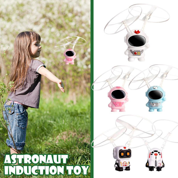 Ny Långvarig Trådman Astronaut Flygplan Gyroskopisk Induktionsupphängning Barnleksaker C4s3 Pink 1set