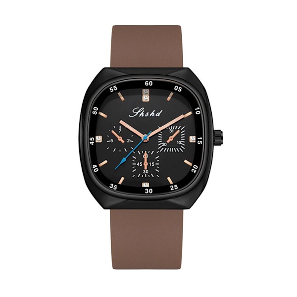 Lyxigt Silikonarmband Mode Dam Vattentät Klocka Unisex För Män Kvinnor Mode Koreansk O6f1 Brown One size
