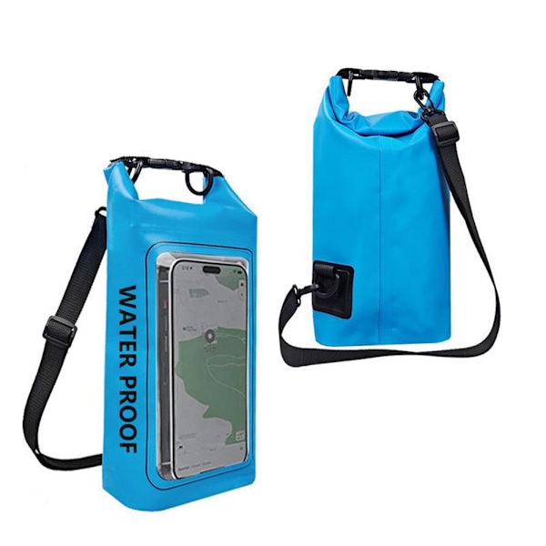 【cod】 Strandcamping Mobiltelefon Fuktsäker Väska Utomhus Crossbody Två-i-ett Väska C5v2 Blue 2L