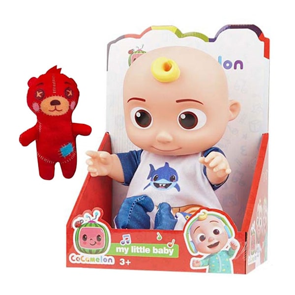 Musikaliska Dockor Bebe Bedtime Musikaliska Dockor Mjuk Vinyl Cocomelon Baby Jj Musik Tecknad Docka I6N9 8in blue one-size