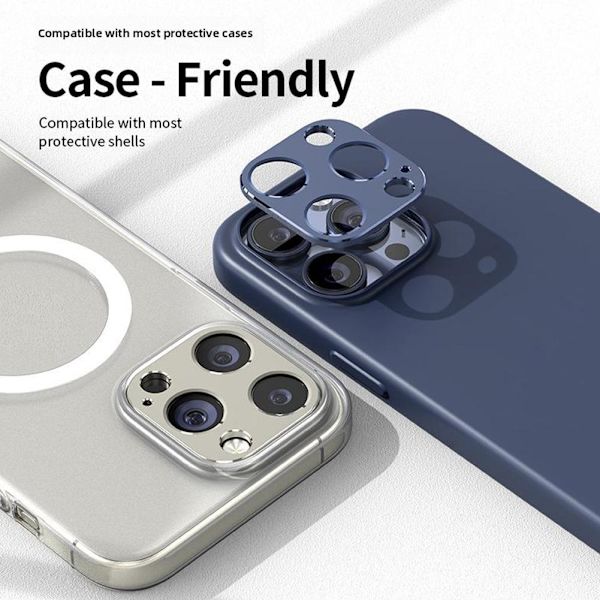 Kameraskydd i metall för iPhone 16 Pro/Pro Max, linsskydd i legering Gold for iPhone 16 pro and  pro max