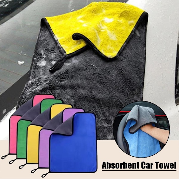 Superabsorberande Mikrofiberhanddukar för Biltvätt och Rengöring Gray yellow One size