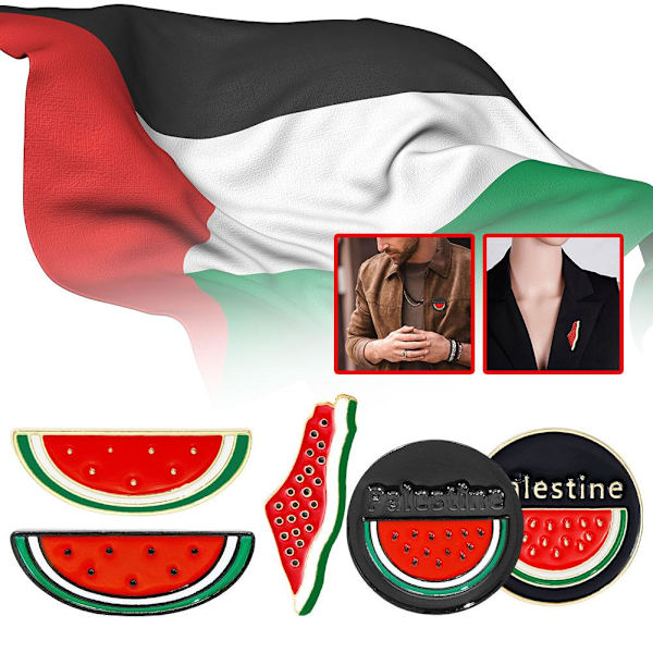 Vattenmelon Emalj Pin| Vattenmelon Palestina Pin | Kuffiyeh M6H3 HOT Pin P5A8 style5 One size