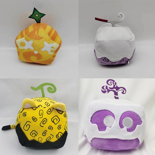 Blox Fruits Plyschleksak Anime Spel Mjuk Fylld Frukt Leksak Plyschdjur Earphone monkey 1pcs