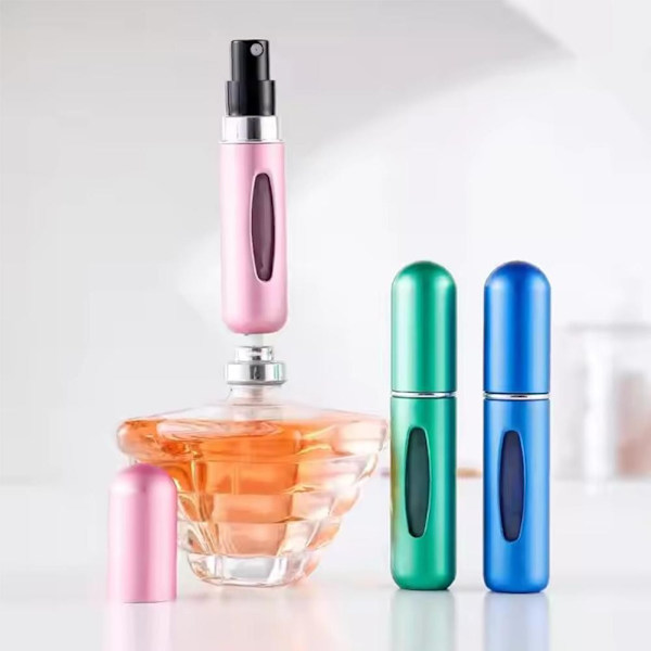 5ml Dispenserflaska Aluminium Portabel Rese Kosmetikflaska Spray Återfyllningsbara Bottenprover C1d4 red 1pc