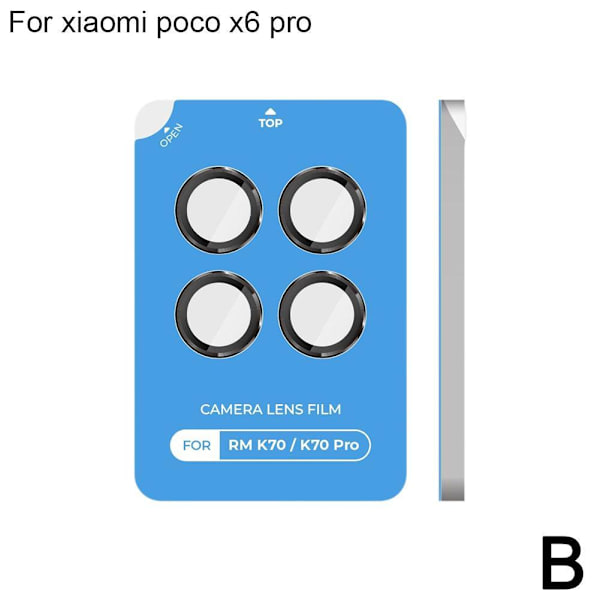 1x Metall Linsskydd för Mobiltelefon för Poco X5 / För Poco X5 Pro Access 2024 silver For xiaomi poco x6 pro