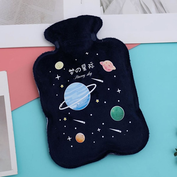 Mini Söt Vattenflaska i Gummi med Tecknat Motiv, Portabel Iskompress, Isvarm Påse och Varmkompress W5m5 planets 1PC