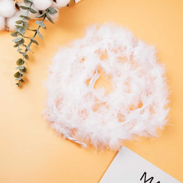 Kalkonfjäderremsa Fluffig Boa 2M Dam Party Bröllopsdekor DIY Hantverk. yellow one-size