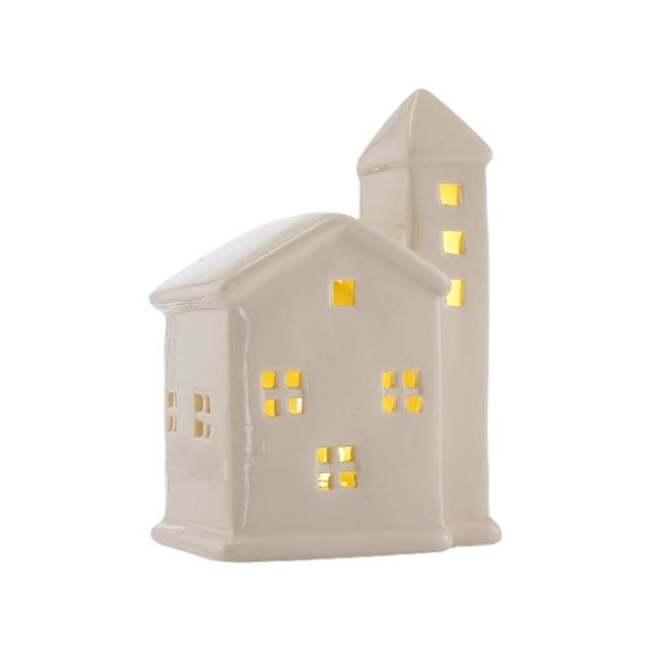 Keramisk Julby Set LED Julby Hus O9H8 юг э☆ Y4A2 D9K3 RH2251 one-size