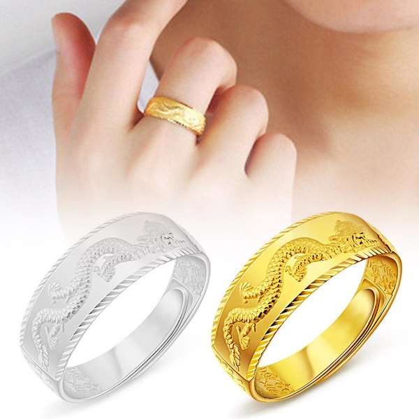 Guld herr öppen drake dominerande modesmycken GXJ män Golden One size
