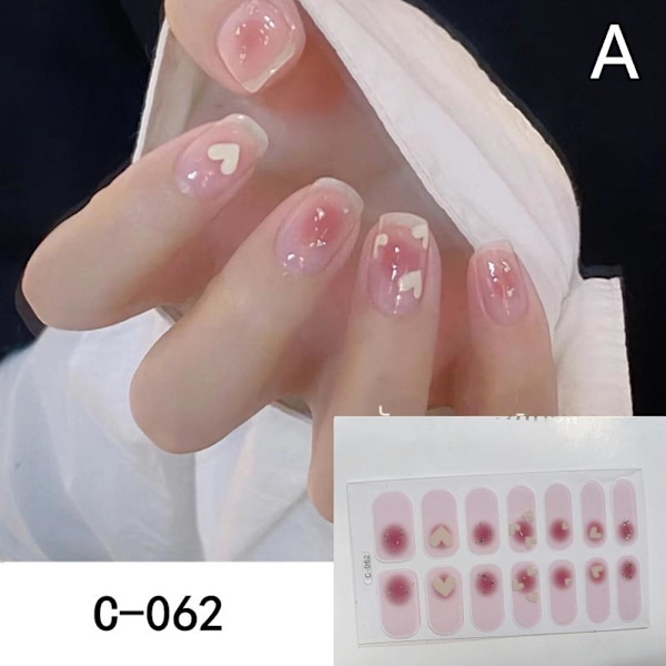 14 st 3D Blomster Nagelsticker - Lätt att Ta Bort - Flickaktigt Hjärta Sommar Nagelsti S1U3 C-064 14pcs