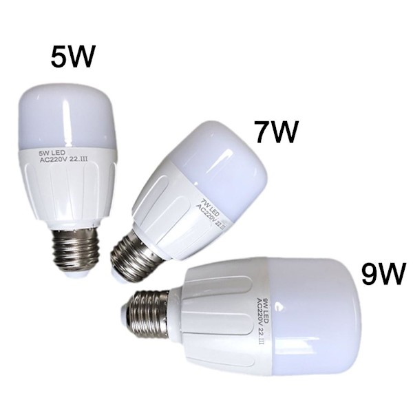 E27 Ljudradar Rörelsesensor LED Natt 5W 9W Vita Lampor Glödlampa USN 9w one-size