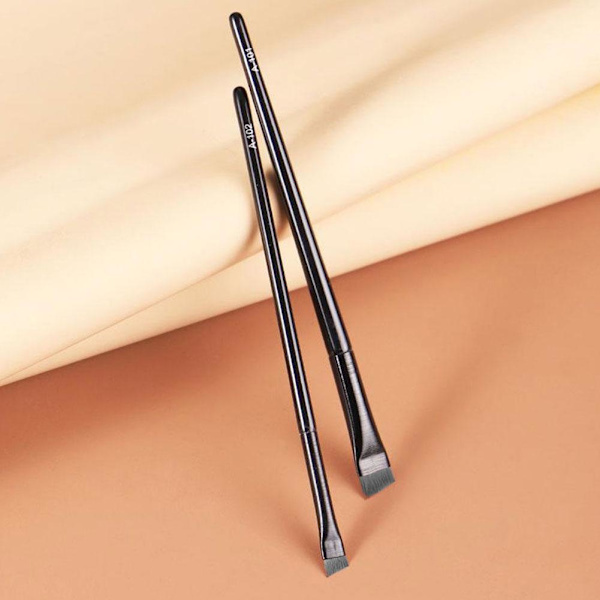 Ultratunn Professionell Sminkverktyg Portabel Liten Vinklad Ögonbrynsborste Eyelinerborste Ögonbryns Eyelinerborste blackB A102