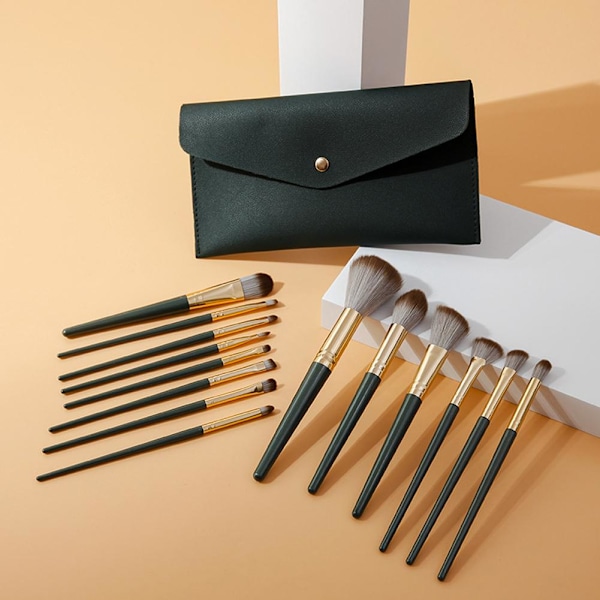 14-delars Sminkborstset Ögonskugga Mjukt Hår Foundation Make-up