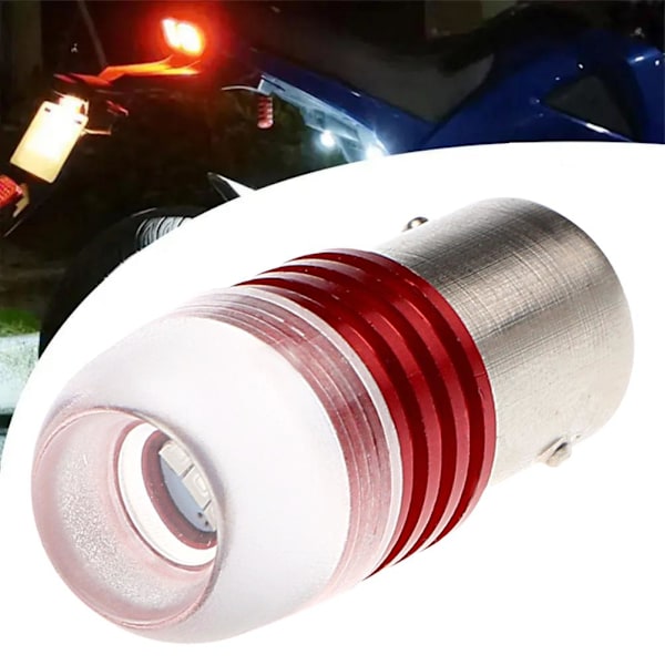 1/1156 Ba15s 1157 Bay15d Röd Stroboskoplampa 5730 12v Bakljus Blinkande Glödlampa Bromssignal Blinkers B9 1LED Red One size