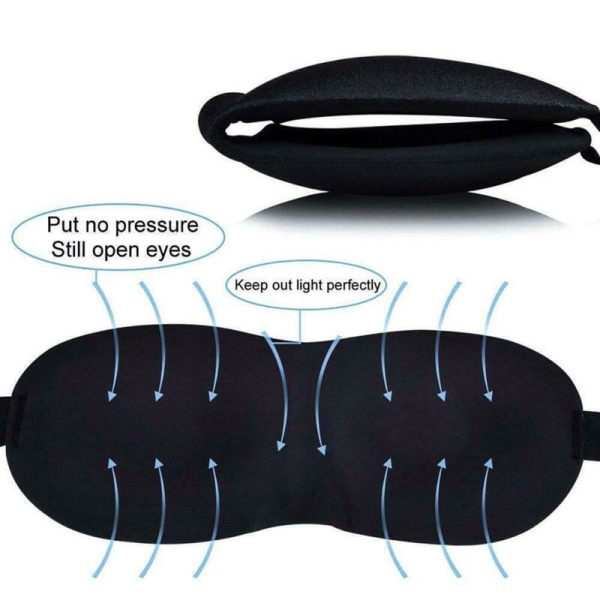 3D Travel Eye Mask Sleep Soft Padded Shade Cover Rest Relax I coffee