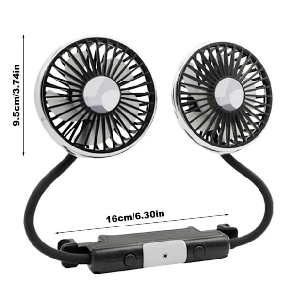 360° Bilfläkt Magnetisk Fläkt Bilkylare Tyst Fläkt Bil Auto @ Fläkt U