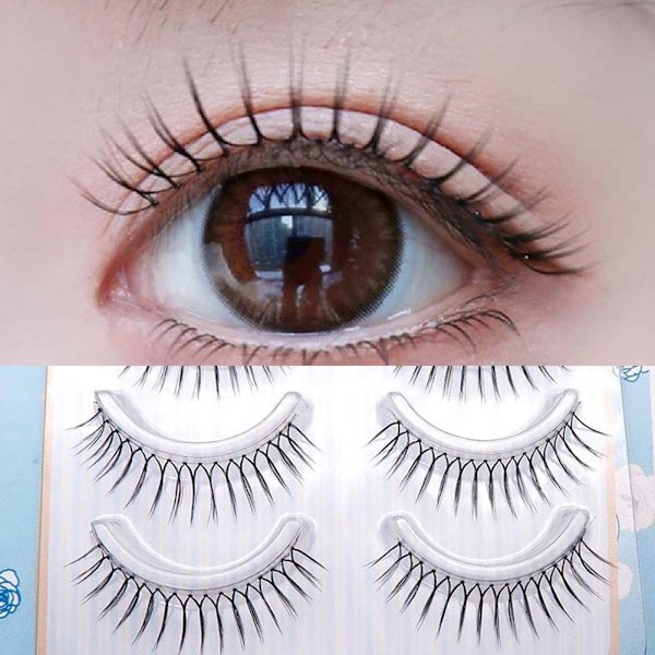 U-formade lösögonfransförlängningar Naturliga tunna återanvändbara N5F2 11-11.5mm 5 pairs