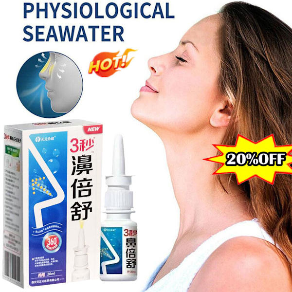 20ml Täppt Näsa Kronisk Rinit Lindring Spray Ört Spray UK P6V5