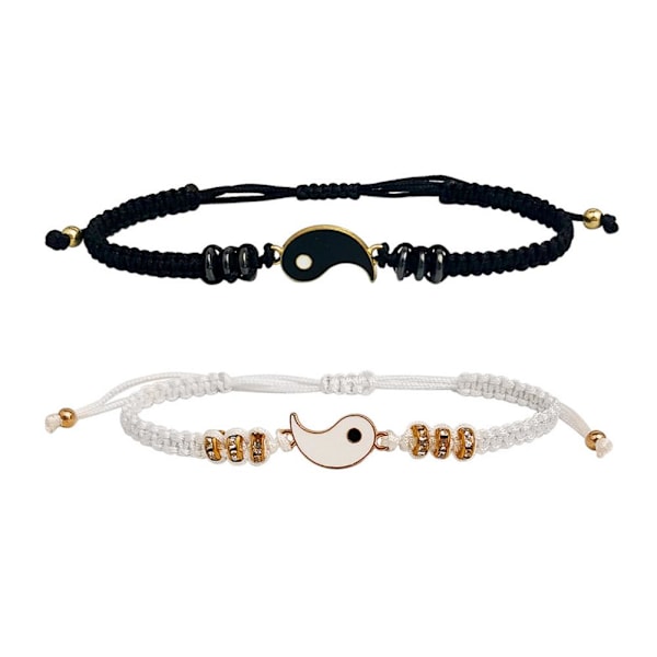 Tai Chi Flätat Armband Par Snöre Handvävt Handrep O7b3 gold onesize
