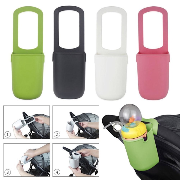 Barnvagn Silikon Mugghållare Lätt Att Installera Och Rullstol Silikonväska Praktisk Kopp L0o2 black one-size