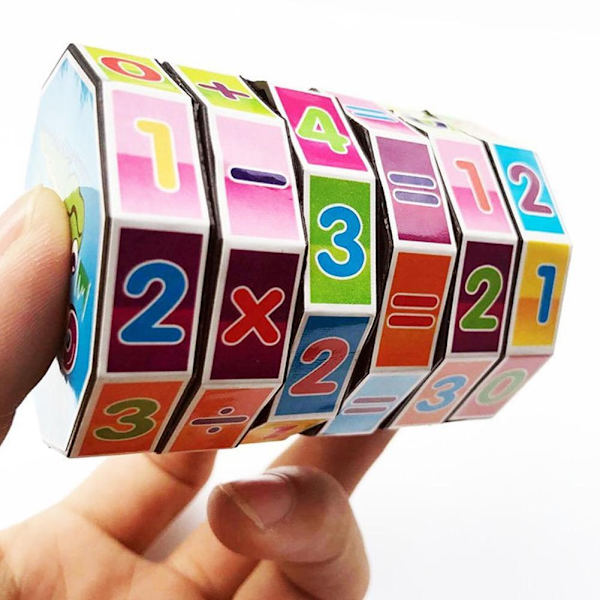 【Finns i lager】 Barn Matematik Siffror Magisk Kub Pussel Leksak Lärande Spel Matematik Pedagogisk Leksak W3X2