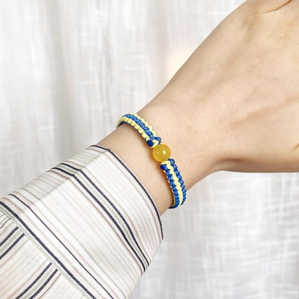 Ukraina Stickade Armband Justerbart Ukraina Fredsarmband V4O1 S8M4 Z1O4 N6Y9 D One size