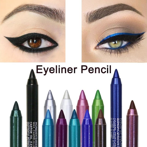 14 Färger Färgglad Eyeliner Penna Ögonpenna Gelpennor Långvarig  green 9g
