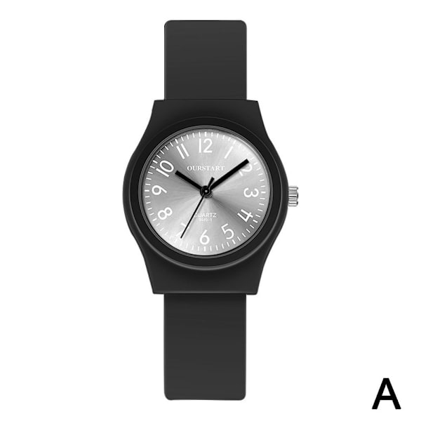 1x Studentklocka Digital Godisfärg Mode Silikon Ny Kvarts US Klocka I4D3 Grey One size