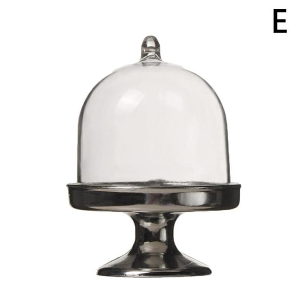 Mini Cake Stand Cupcake Box Plast Candy Box Party Favor Gifts silver one-size 10pcs