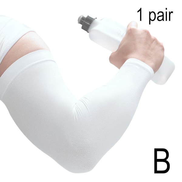1 Par Kylande Armskydd UV Solskydd Sport Utomhus no hand cover white