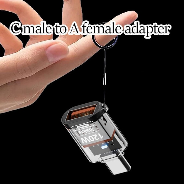 USB 3.2 Hona till Typ C Hane Port Konverter Adapter☆ E5R6 F8D6 Transparent 1 pcs
